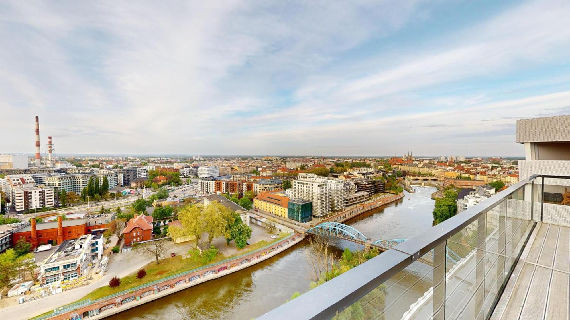 Family House By The River Odra -Panoramic Terrace - 3Room Apartment With 2 Separate Bedrooms And 2 Balconies By Wroapart-Pl- Perfect For Family & Business Stays Breslavia Esterno foto