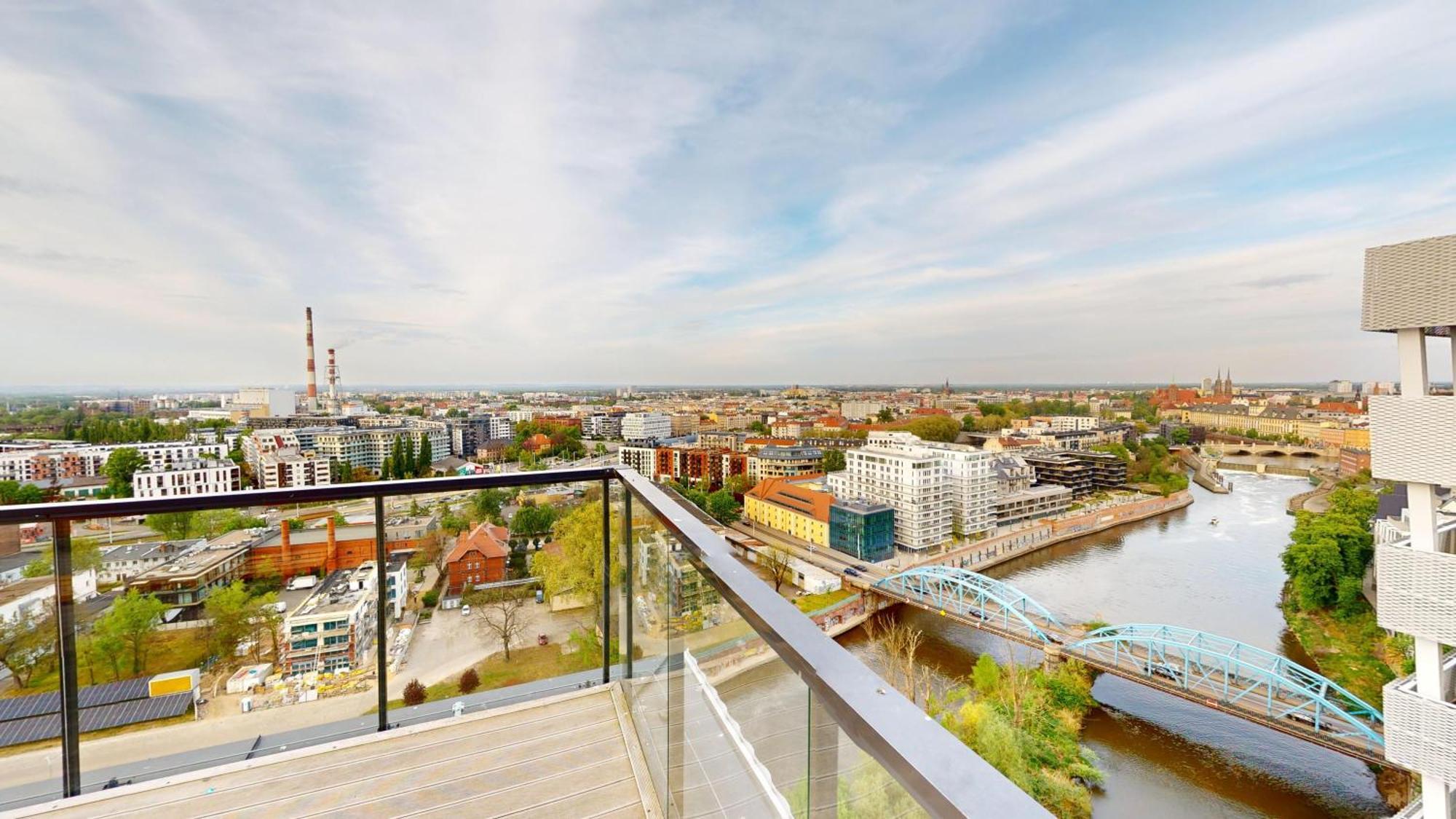 Family House By The River Odra -Panoramic Terrace - 3Room Apartment With 2 Separate Bedrooms And 2 Balconies By Wroapart-Pl- Perfect For Family & Business Stays Breslavia Esterno foto